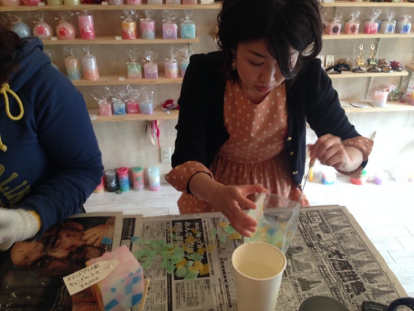 キャンドル作り体験＠名古屋市中区のキャンドルショップKumushで